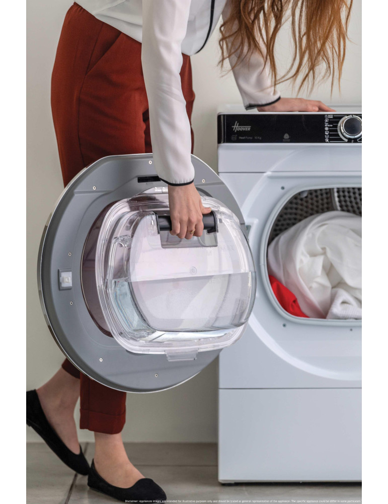 Hoover H-DRY 500 NDPEH10A2TCBEXSS sèche-linge Pose libre Charge avant 10 kg Blanc