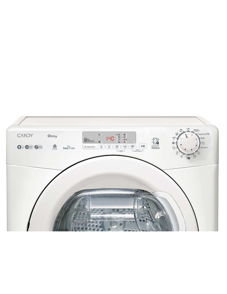 Candy Smart EY EH8N1DE-S sèche-linge Pose libre Charge avant 8 kg Blanc