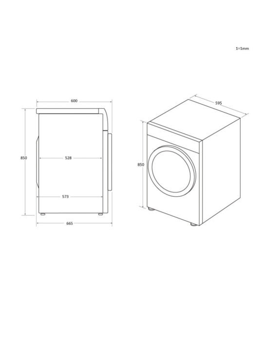 Haier HD100-A2939 sèche-linge Pose libre Charge avant 10 kg Blanc
