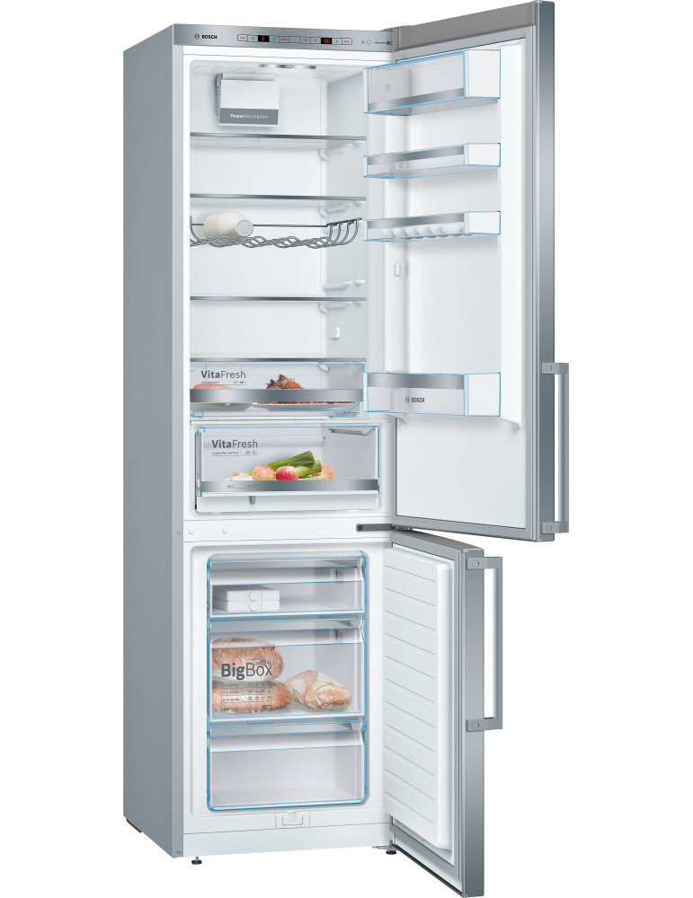 Bosch Serie 6 KGE398IBP réfrigérateur-congélateur Pose libre 343 L Acier inoxydable