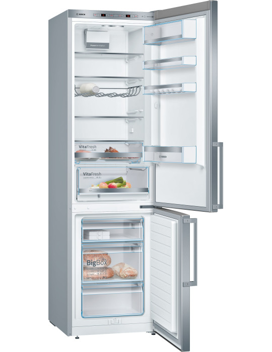 Bosch Serie 6 KGE398IBP réfrigérateur-congélateur Pose libre 343 L Acier inoxydable