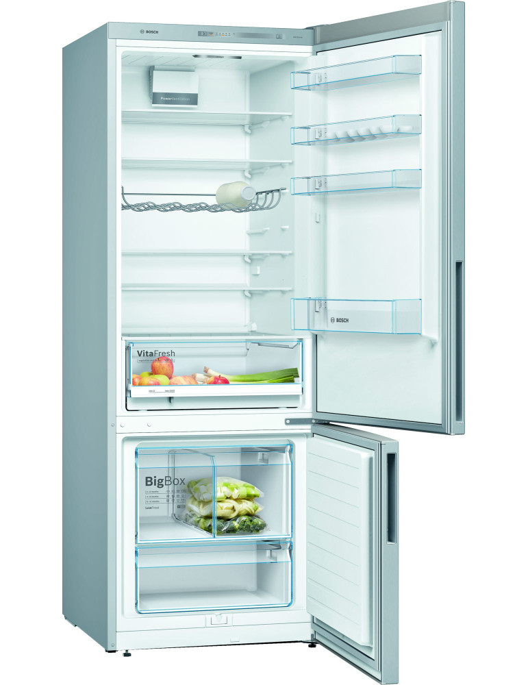Bosch Serie 4 KGV58VLEAS réfrigérateur-congélateur Pose libre 503 L Acier inoxydable