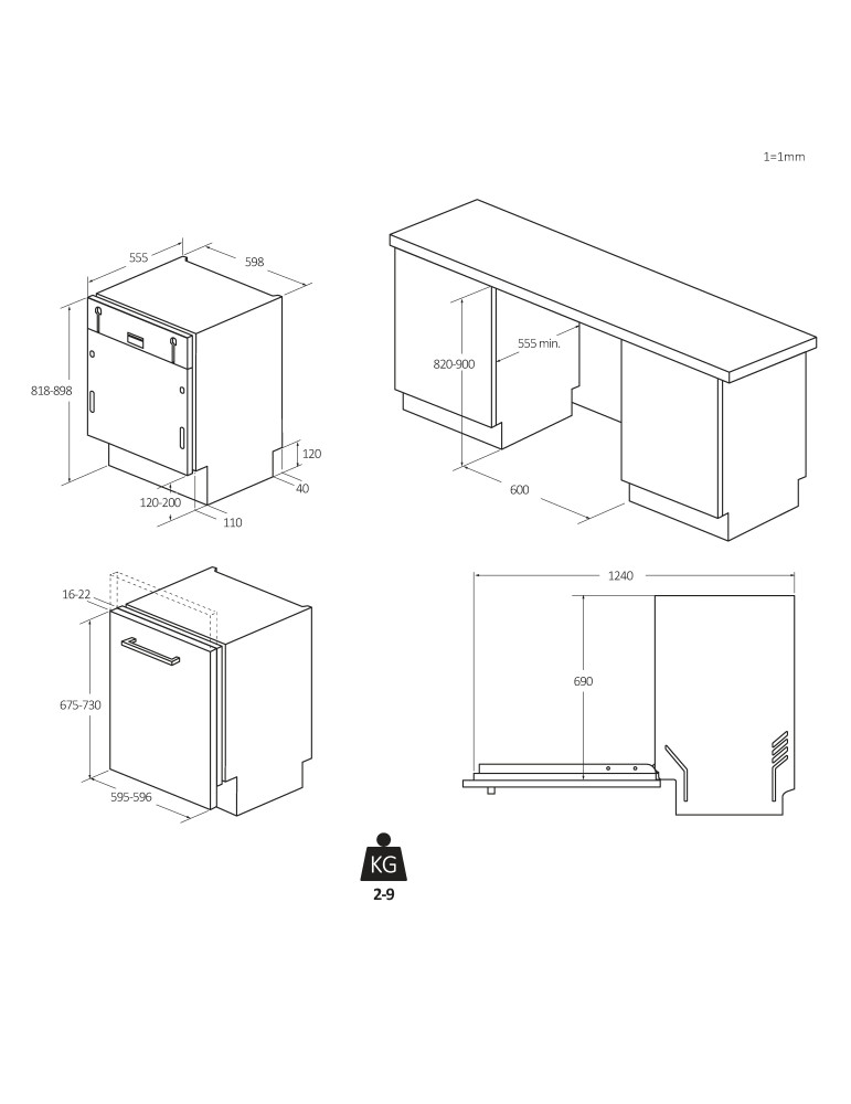 Candy RapidÓ CI 4C4F1A Entièrement intégré 14 couverts