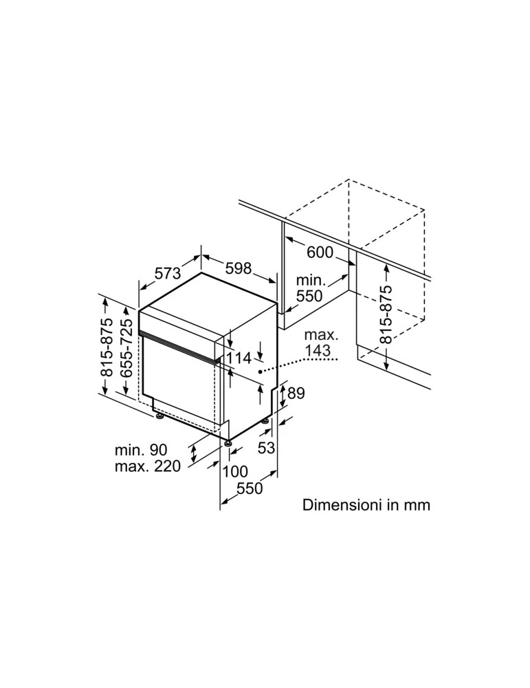Bosch Serie 6 SMI6ZCS10E lave-vaisselle Semi-intégré 14 couverts