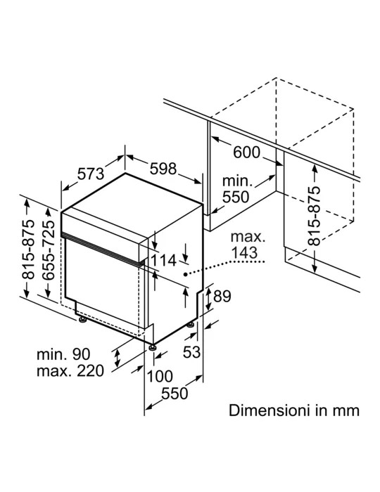 Bosch Serie 6 SMI6ZCS10E lave-vaisselle Semi-intégré 14 couverts