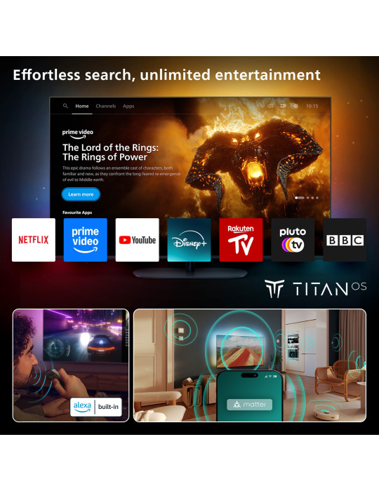 Philips 8500 series 75PUS850012 190,5 cm (75") 4K Ultra HD Smart TV Wifi Noir