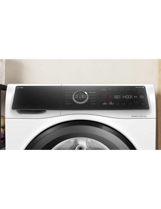 Bosch Serie 8 WNC254A40 machine à laver avec sèche linge Pose libre Charge avant Blanc 10,5 / 6kg