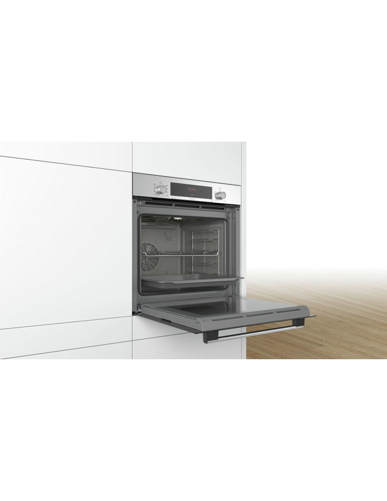 Bosch Serie 4 HBA553BR0 four 71 L Noir, Acier inoxydable
