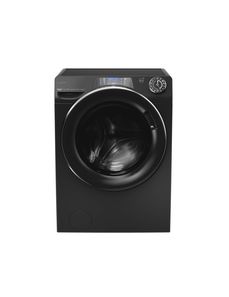 Candy RapidÓ PRO RP 496BWMBCB/1-S machine à laver Charge avant 9 kg 1400 tr/min Noir