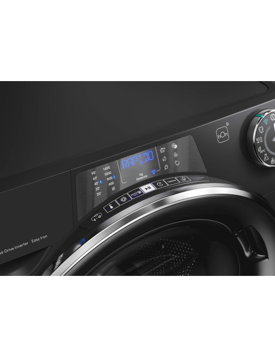 Candy RapidÓ PRO RP 496BWMBCB/1-S machine à laver Charge avant 9 kg 1400 tr/min Noir