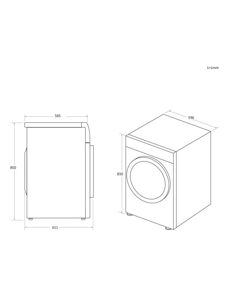Candy RapidÓ ROE H9A2TCEX-S sèche-linge Pose libre Charge avant 9 kg Blanc