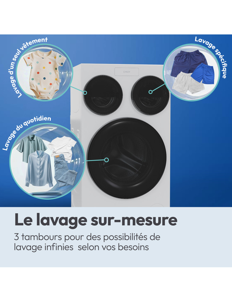 Candy MQD 410CBL9-47 machine à laver Charge avant 10 kg 1400 tr/min Blanc