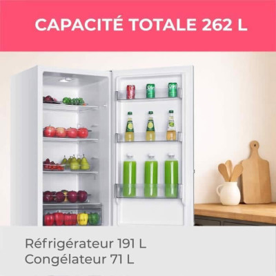 OCEANIC OCEAFC262STDW réfrigérateur-congélateur Pose libre 262L  Blanc 2