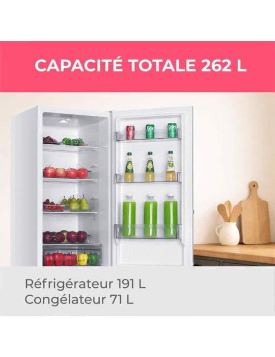 OCEANIC OCEAFC262STDW réfrigérateur-congélateur Pose libre 262L  Blanc