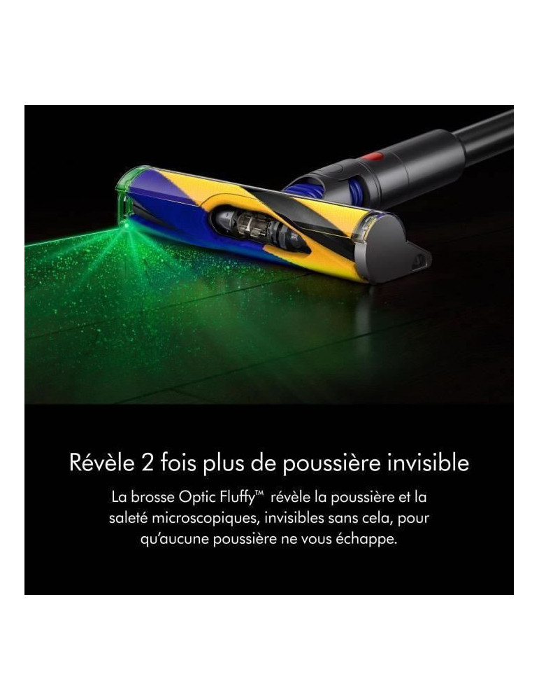 DYSON V15 Detect Absolute - Autonomie jusqu'à 60 min - Brosse avec lumière intégrée