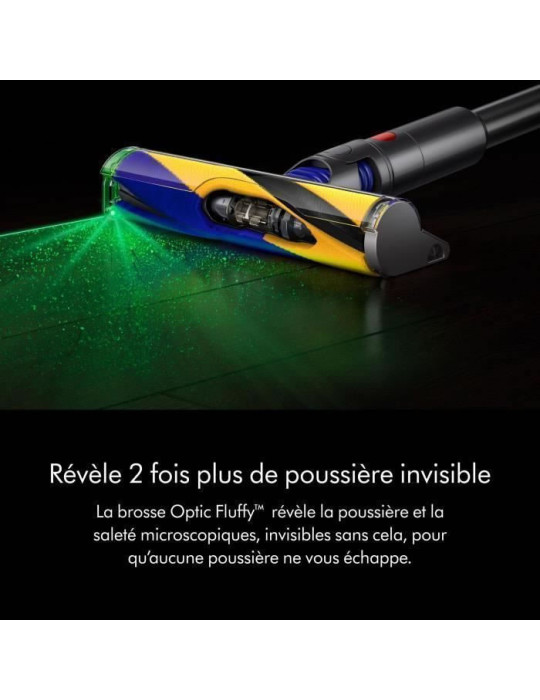 DYSON V15 Detect Absolute - Autonomie jusqu'à 60 min - Brosse avec lumière intégrée