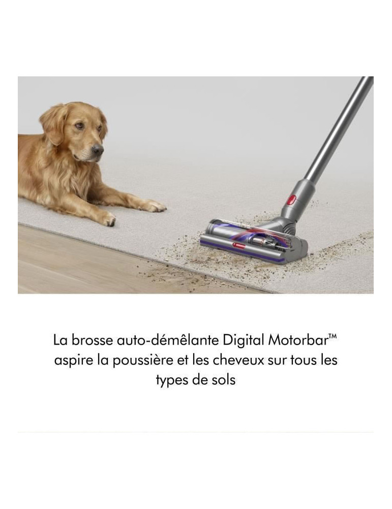 DYSON V15 Detect Absolute - Autonomie jusqu'à 60 min - Brosse avec lumière intégrée