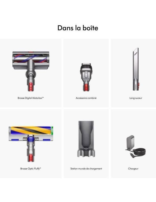 DYSON V15 Detect Absolute - Autonomie jusqu'à 60 min - Brosse avec lumière intégrée