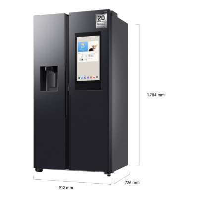 Samsung Series 9 Réfrigérateur Bespoke AI Family Hub -Américain- Carbone- 614L - RS90F66BEFEF- Classe E 2