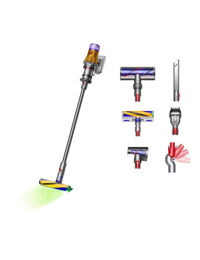 DYSON V12 Detect Slim Absolute - Contrôle de puissance - Puissance 150 AW