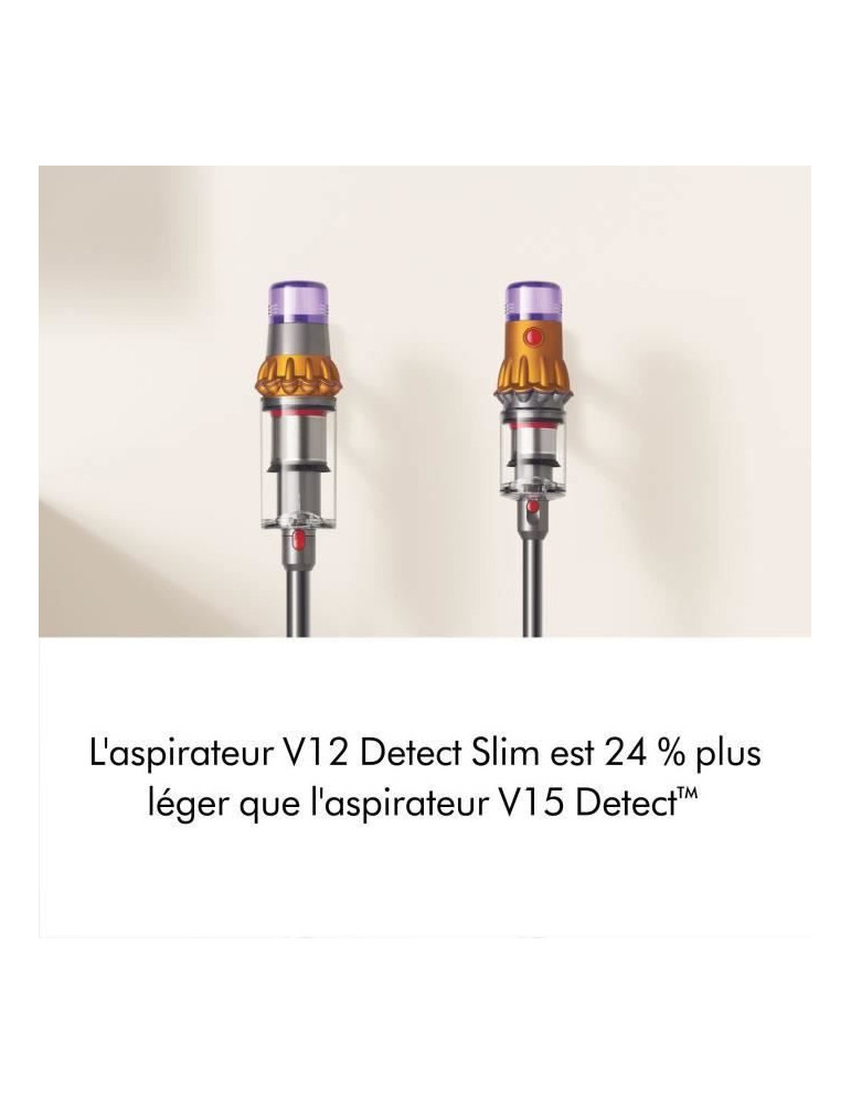 DYSON V12 Detect Slim Absolute - Contrôle de puissance - Puissance 150 AW