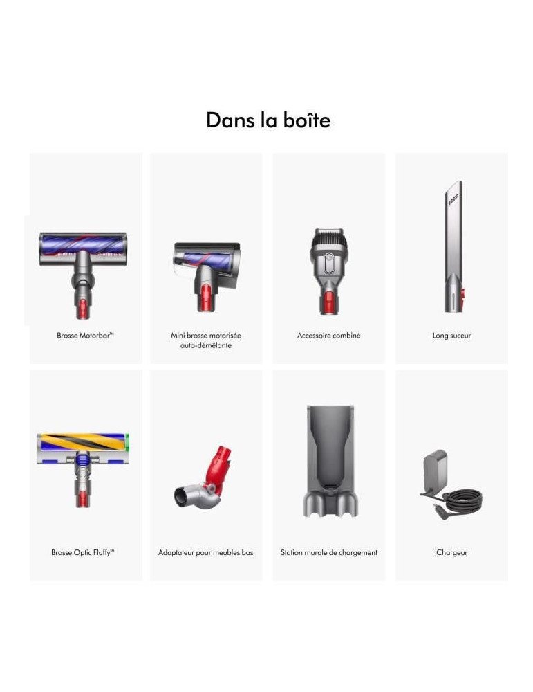 DYSON V12 Detect Slim Absolute - Contrôle de puissance - Puissance 150 AW