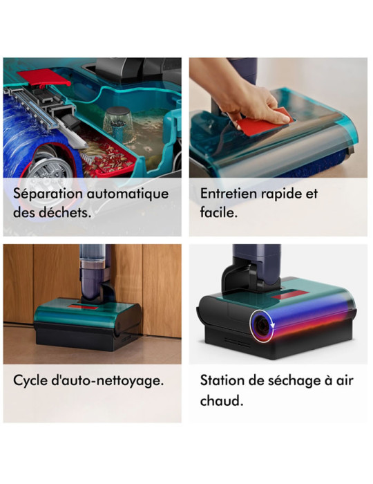 Dyson Clean+Wash Hygiene™ - Nettoyeur de sols 2-en-1 aspirateur / laveur  - 70 min d'autonomie