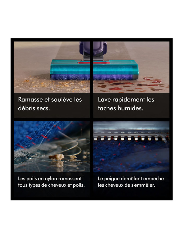 Dyson Clean+Wash Hygiene™ - Nettoyeur de sols 2-en-1 aspirateur / laveur  - 70 min d'autonomie