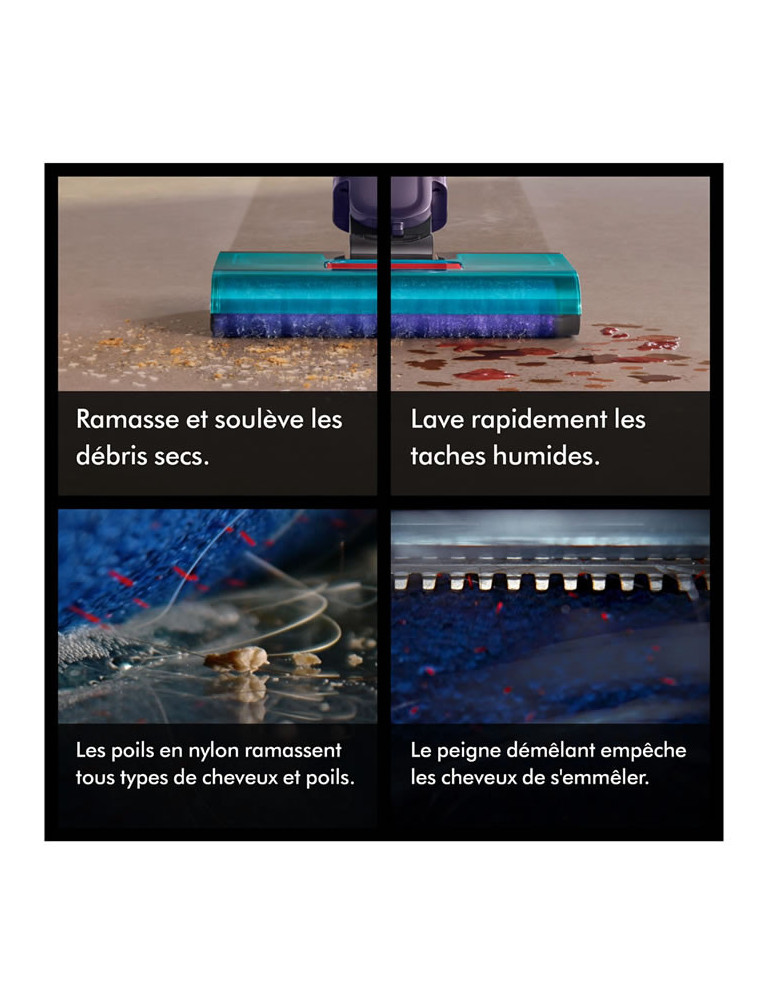 Dyson Clean+Wash Hygiene™ - Nettoyeur de sols 2-en-1 aspirateur / laveur  - 70 min d'autonomie