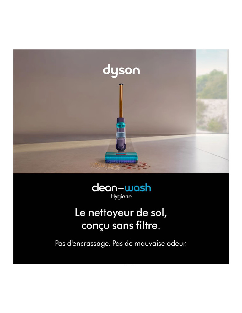 Dyson Clean+Wash Hygiene™ - Nettoyeur de sols 2-en-1 aspirateur / laveur  - 70 min d'autonomie
