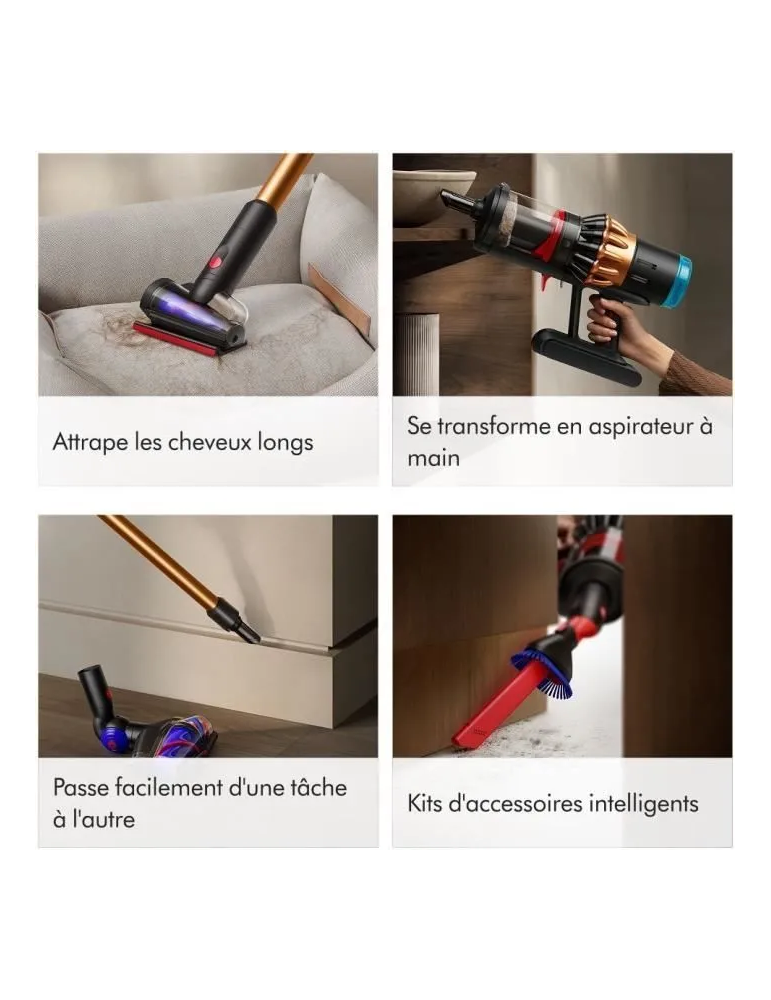 DYSON V16 Piston Animal - Aspirateur sans fil - Puissance 315 Airwatts - Filtration HEPA - Brosse adaptative auto-démêlante