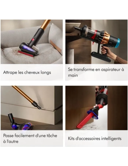 DYSON V16 Piston Animal - Aspirateur sans fil - Puissance 315 Airwatts - Filtration HEPA - Brosse adaptative auto-démêlante