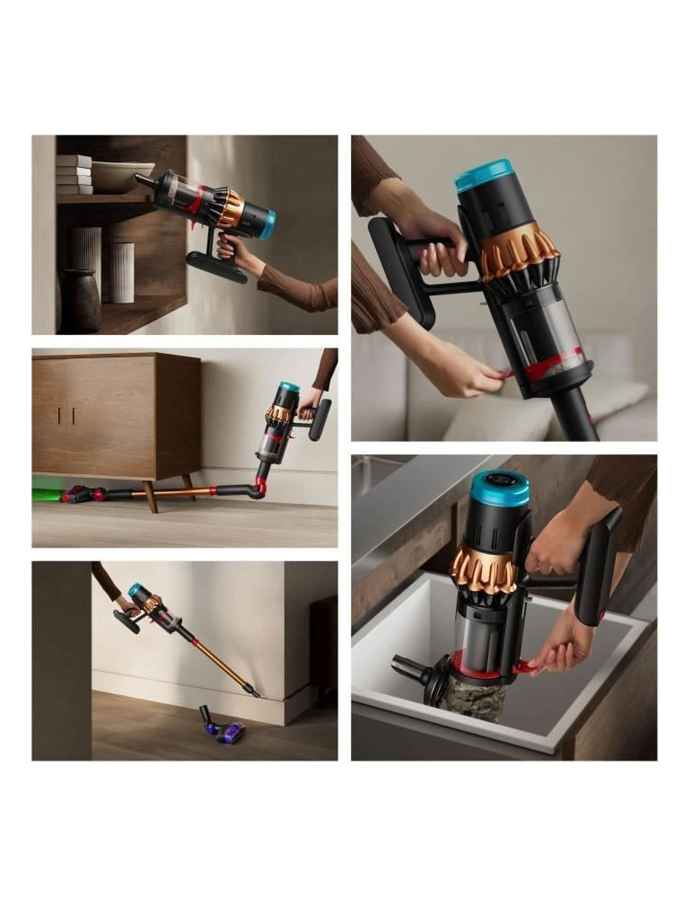 DYSON V16 Piston Animal - Aspirateur sans fil - Puissance 315 Airwatts - Filtration HEPA - Brosse adaptative auto-démêlante