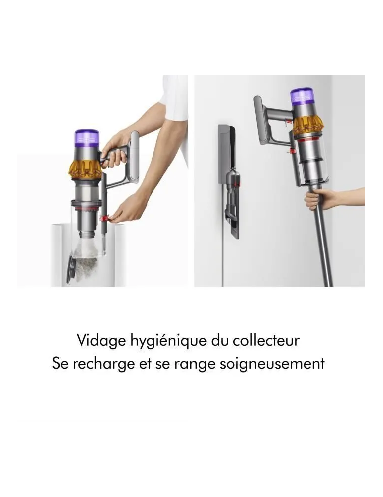 DYSON V15 Detect Absolute - Aspirateur sans fil - Puissance 240 Airwatts - Brosse avec lumière intégrée