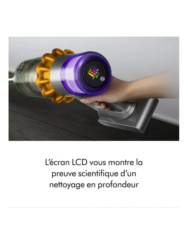 DYSON V15 Detect Absolute - Aspirateur sans fil - Puissance 240 Airwatts - Brosse avec lumière intégrée