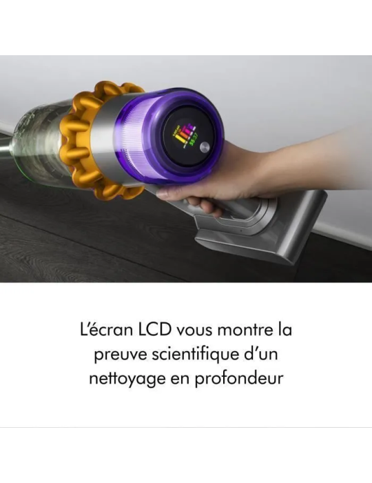 DYSON V15 Detect Absolute - Aspirateur sans fil - Puissance 240 Airwatts - Brosse avec lumière intégrée