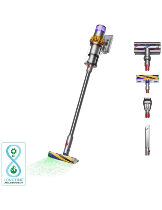 DYSON V15 Detect Absolute - Aspirateur sans fil - Puissance 240 Airwatts - Brosse avec lumière intégrée